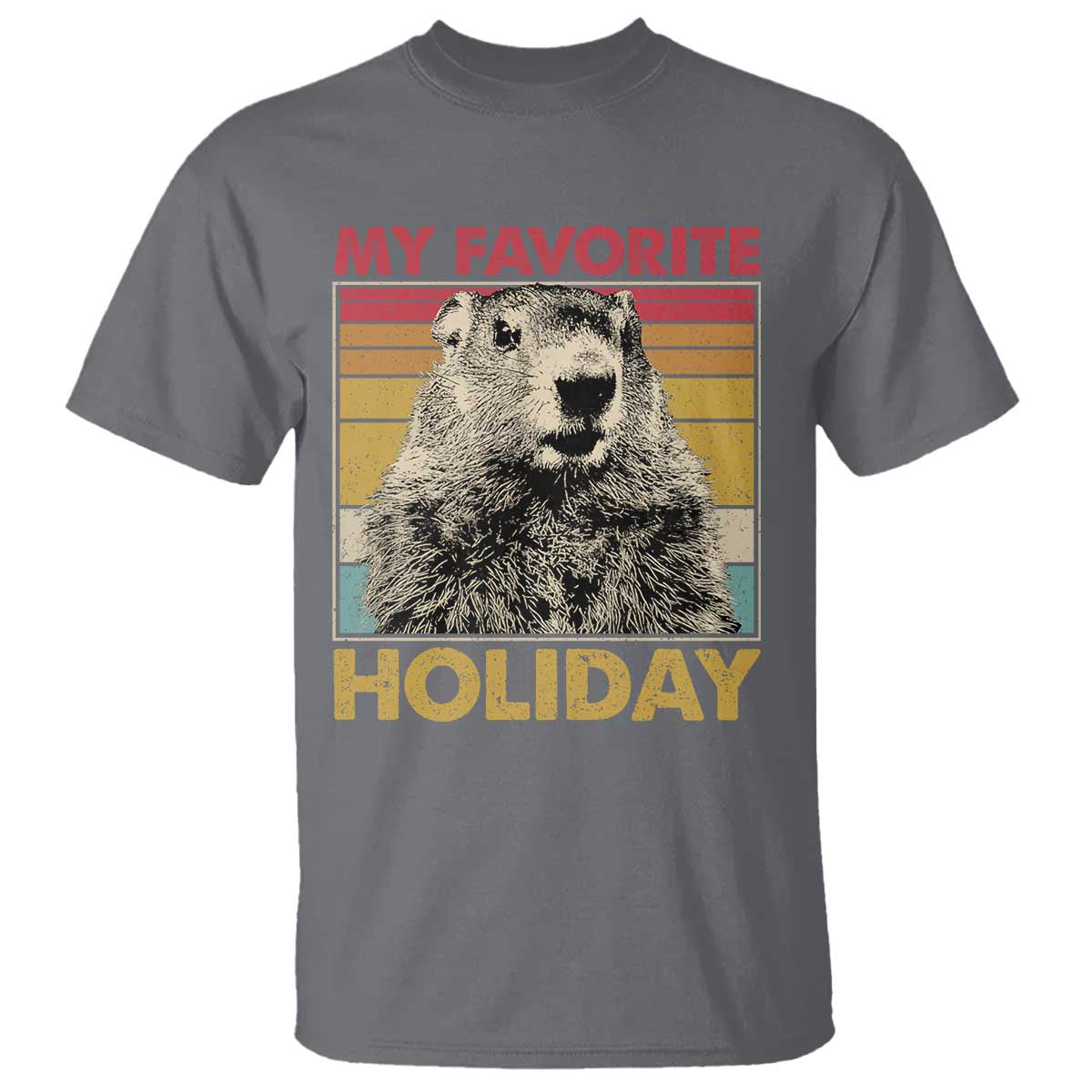Groundhog Day T Shirt Retro My Favorite Holiday Retro Woodchuck