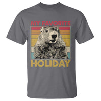 Groundhog Day T Shirt Retro My Favorite Holiday Retro Woodchuck