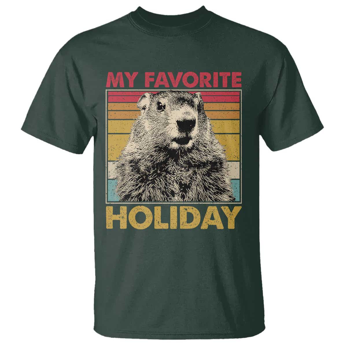 Groundhog Day T Shirt Retro My Favorite Holiday Retro Woodchuck