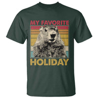 Groundhog Day T Shirt Retro My Favorite Holiday Retro Woodchuck