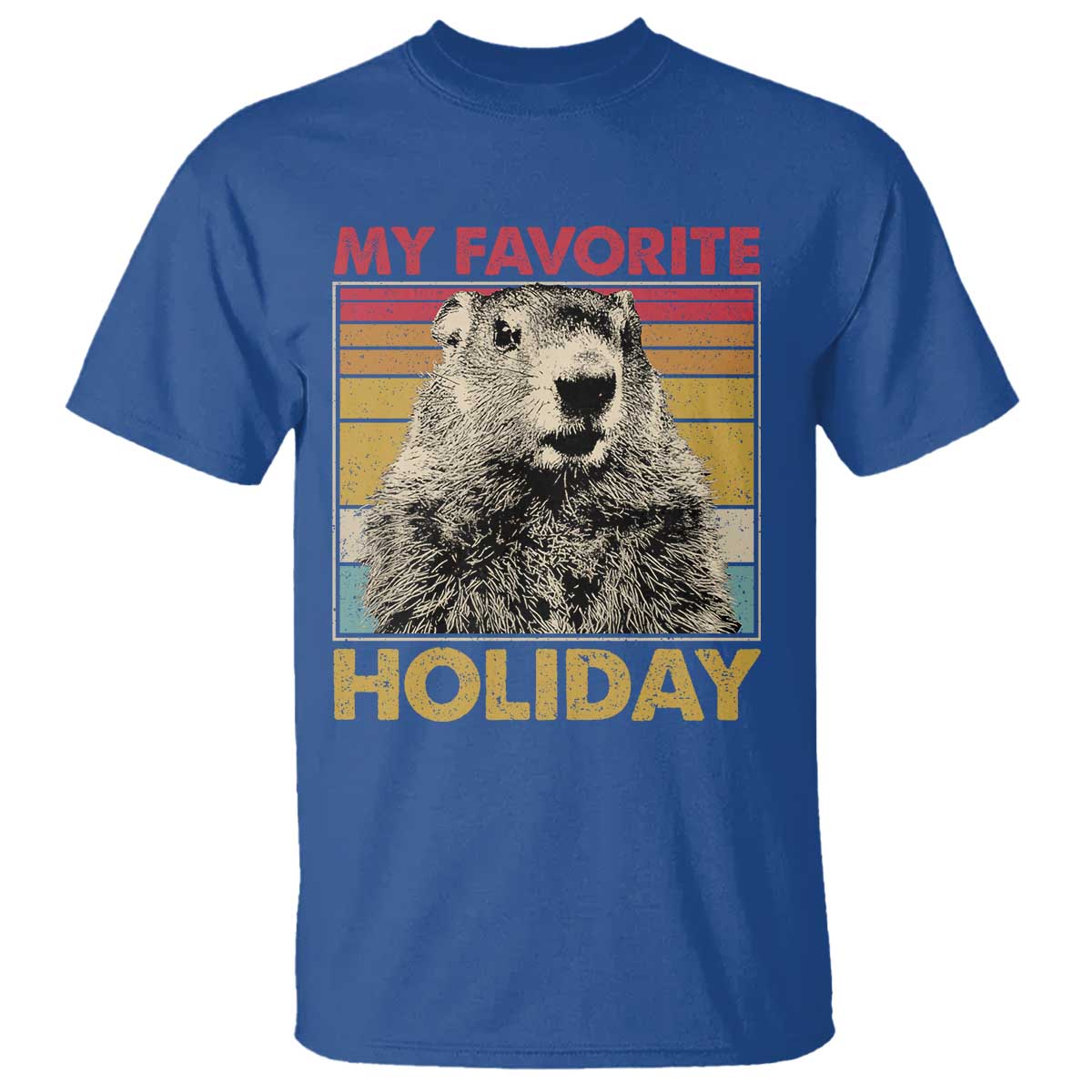 Groundhog Day T Shirt Retro My Favorite Holiday Retro Woodchuck