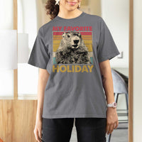 Groundhog Day T Shirt For Women Retro My Favorite Holiday Retro Woodchuck