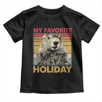 Groundhog Day Toddler T Shirt Retro My Favorite Holiday Retro Woodchuck