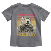 Groundhog Day Toddler T Shirt Retro My Favorite Holiday Retro Woodchuck