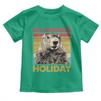 Groundhog Day Toddler T Shirt Retro My Favorite Holiday Retro Woodchuck