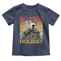 Groundhog Day Toddler T Shirt Retro My Favorite Holiday Retro Woodchuck