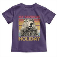 Groundhog Day Toddler T Shirt Retro My Favorite Holiday Retro Woodchuck