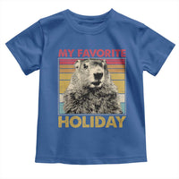 Groundhog Day Toddler T Shirt Retro My Favorite Holiday Retro Woodchuck