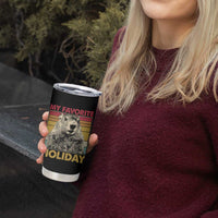 Groundhog Day Tumbler Cup Retro My Favorite Holiday Retro Woodchuck