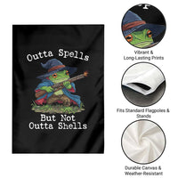 Wizard Frog Meme Garden Flag Outta Spells But Not Outta Shells - Wonder Print Shop