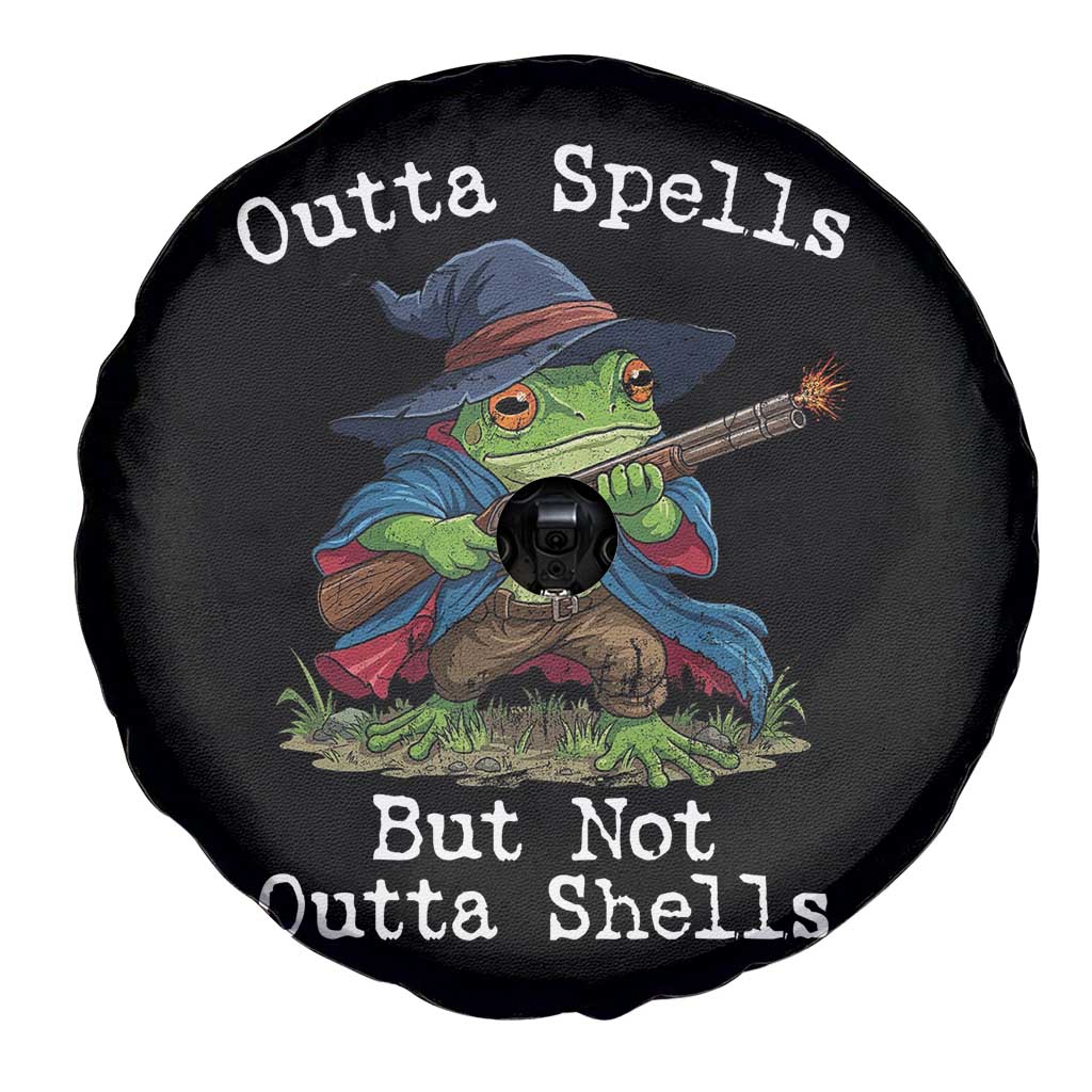 Wizard Frog Meme Spare Tire Cover Outta Spells But Not Outta Shells - Wonder Print Shop