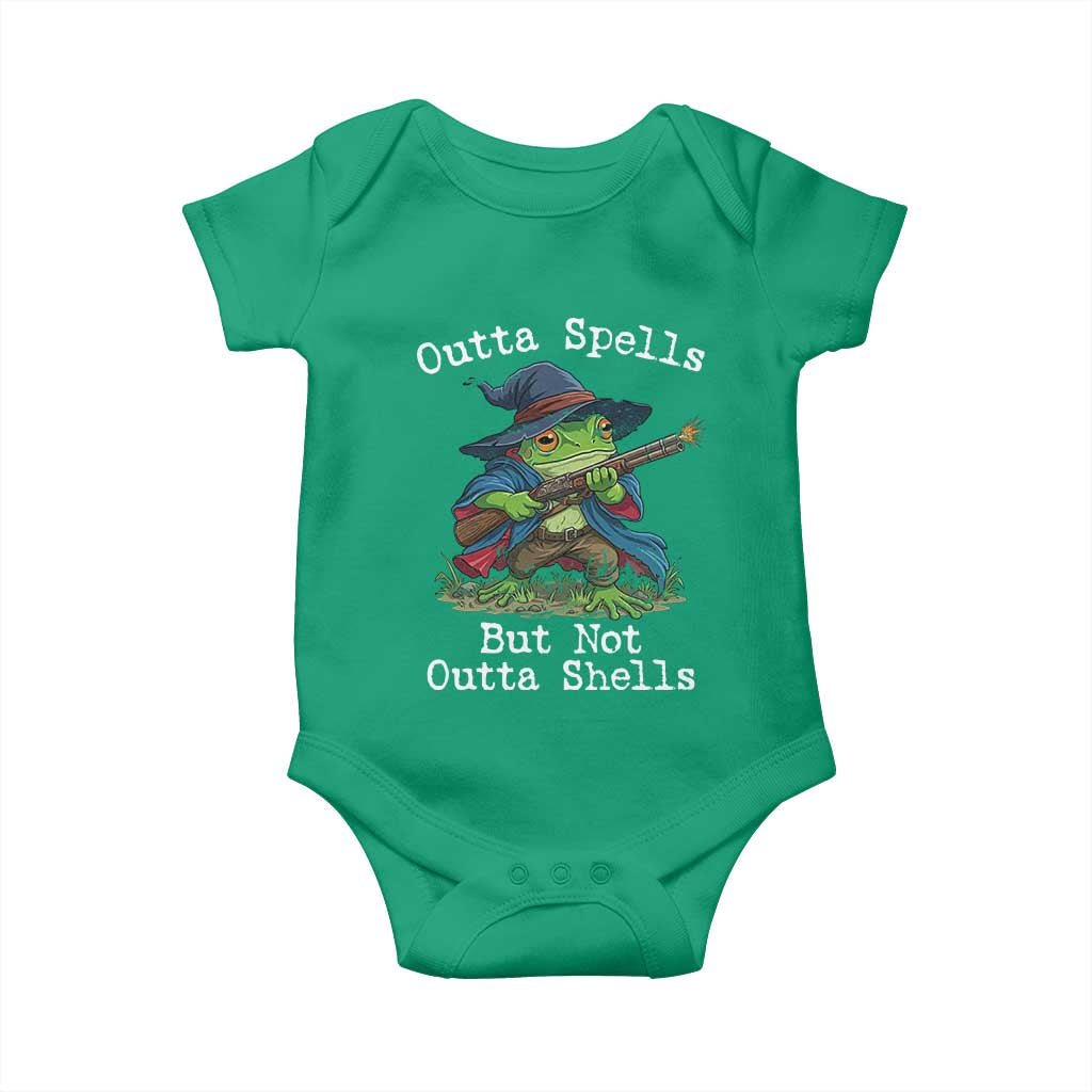 Wizard Frog Meme Baby Onesie Outta Spells But Not Outta Shells - Wonder Print Shop
