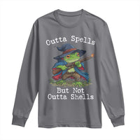 Wizard Frog Meme Long Sleeve Shirt Outta Spells But Not Outta Shells - Wonder Print Shop