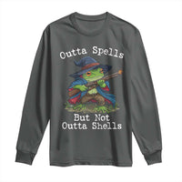 Wizard Frog Meme Long Sleeve Shirt Outta Spells But Not Outta Shells - Wonder Print Shop