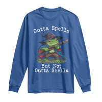 Wizard Frog Meme Long Sleeve Shirt Outta Spells But Not Outta Shells - Wonder Print Shop
