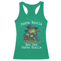 Wizard Frog Meme Racerback Tank Top Outta Spells But Not Outta Shells - Wonder Print Shop