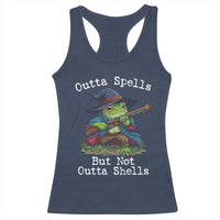 Wizard Frog Meme Racerback Tank Top Outta Spells But Not Outta Shells - Wonder Print Shop