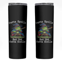 Wizard Frog Meme Skinny Tumbler Outta Spells But Not Outta Shells - Wonder Print Shop