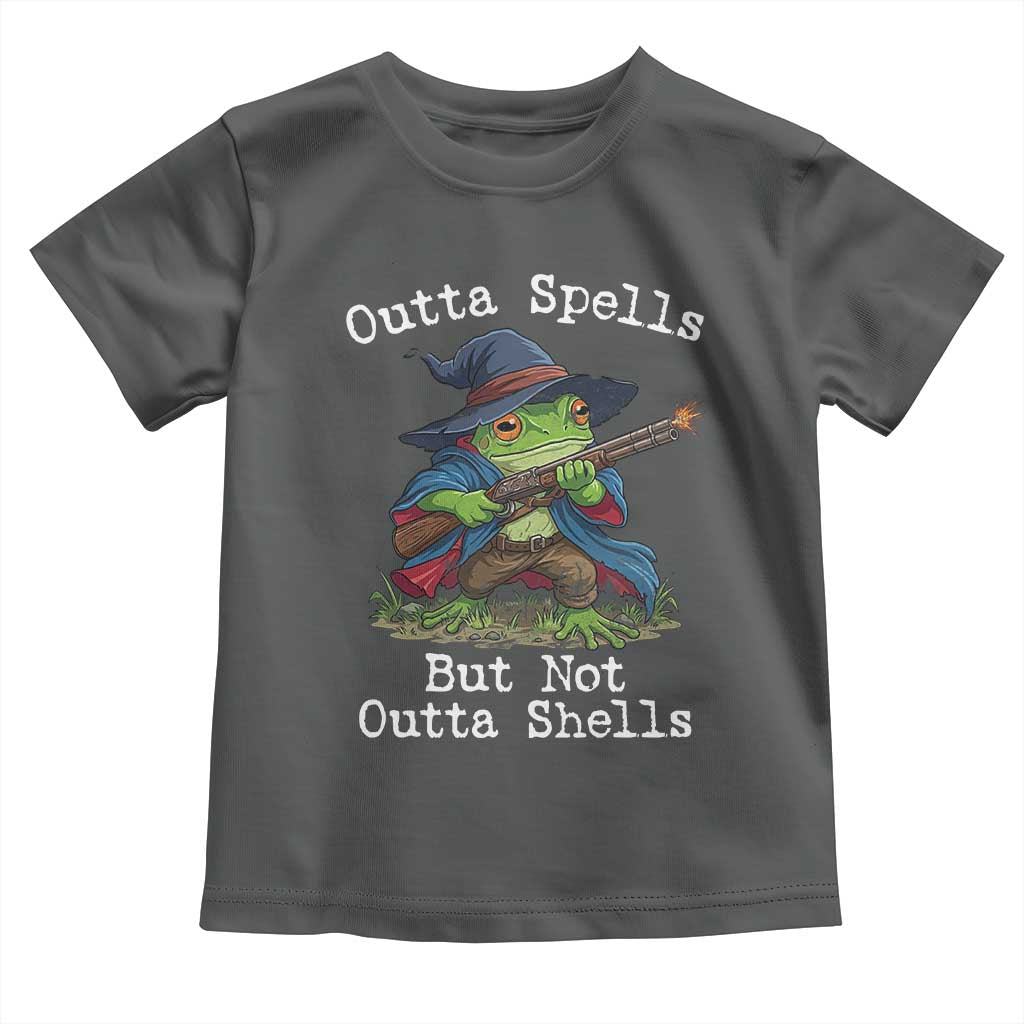 Wizard Frog Meme Toddler T Shirt Outta Spells But Not Outta Shells - Wonder Print Shop