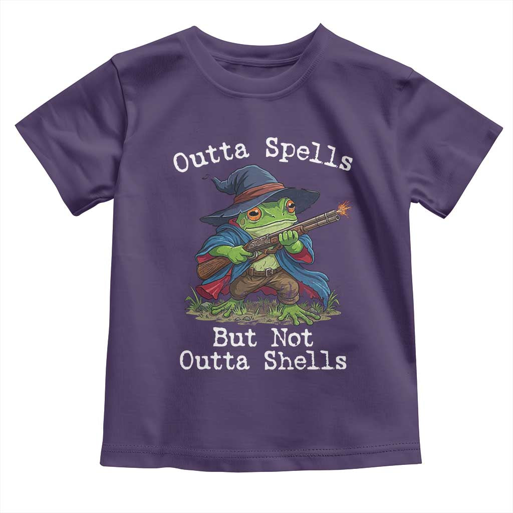 Wizard Frog Meme Toddler T Shirt Outta Spells But Not Outta Shells - Wonder Print Shop