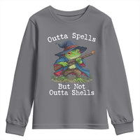 Wizard Frog Meme Youth Sweatshirt Outta Spells But Not Outta Shells - Wonder Print Shop