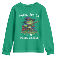 Wizard Frog Meme Youth Sweatshirt Outta Spells But Not Outta Shells - Wonder Print Shop