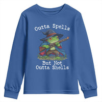 Wizard Frog Meme Youth Sweatshirt Outta Spells But Not Outta Shells - Wonder Print Shop