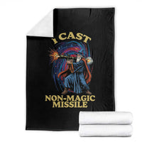 I Cast Non-Magic Missile Funny Wizard Parody Meme Throw Blanket - Wonder Print Shop