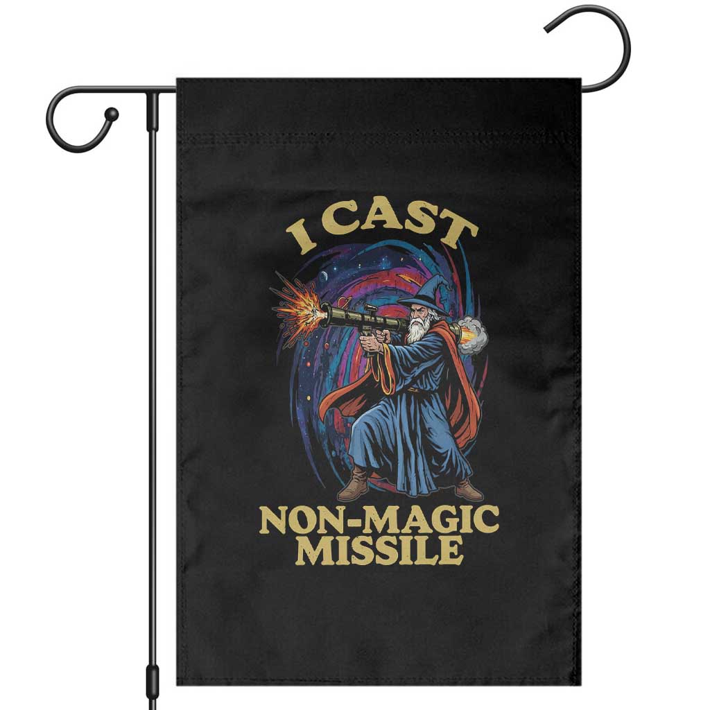 I Cast Non-Magic Missile Funny Wizard Parody Meme Garden Flag - Wonder Print Shop