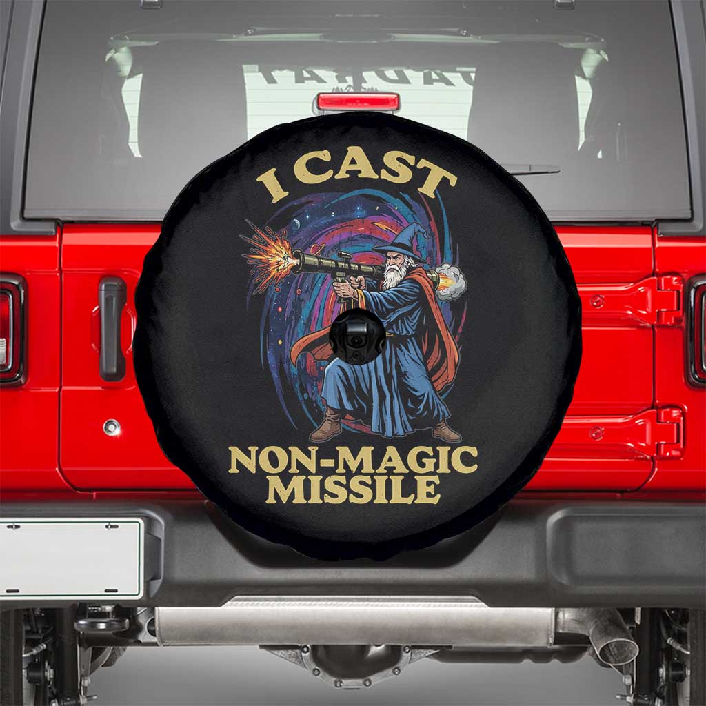 I Cast Non-Magic Missile Funny Wizard Parody Meme Spare Tire Cover - Wonder Print Shop
