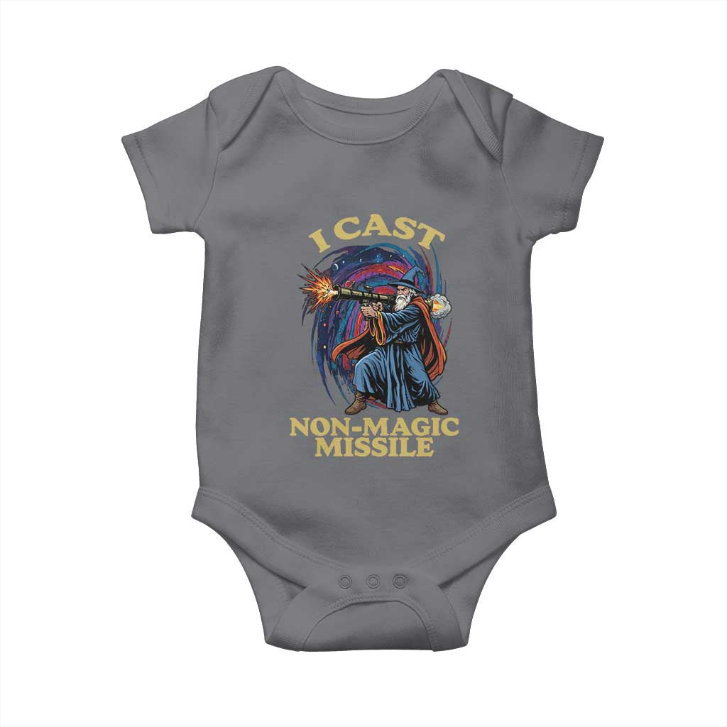 I Cast Non-Magic Missile Funny Wizard Parody Meme Baby Onesie - Wonder Print Shop