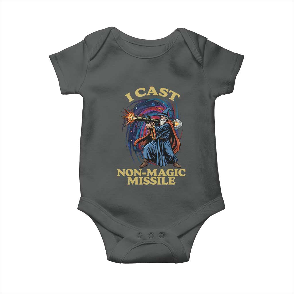I Cast Non-Magic Missile Funny Wizard Parody Meme Baby Onesie - Wonder Print Shop