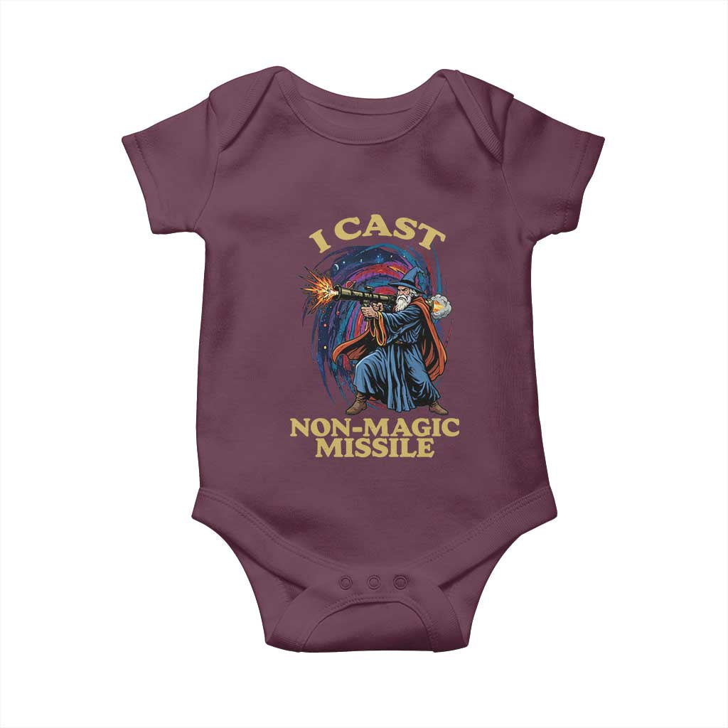 I Cast Non-Magic Missile Funny Wizard Parody Meme Baby Onesie - Wonder Print Shop