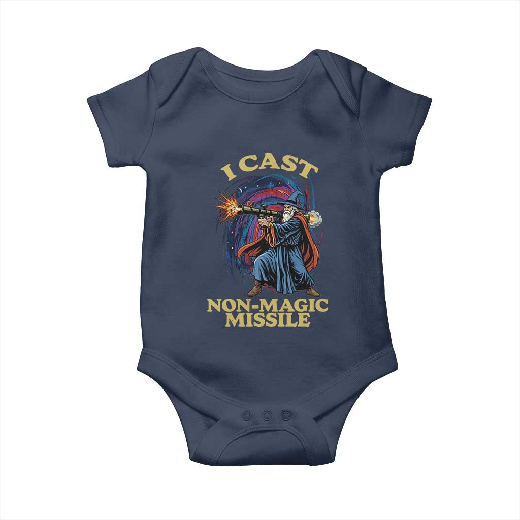 I Cast Non-Magic Missile Funny Wizard Parody Meme Baby Onesie - Wonder Print Shop