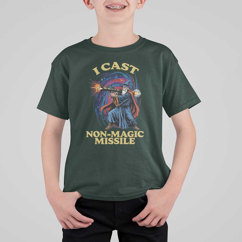 I Cast Non-Magic Missile Funny Wizard Parody Meme T Shirt For Kid - Wonder Print Shop