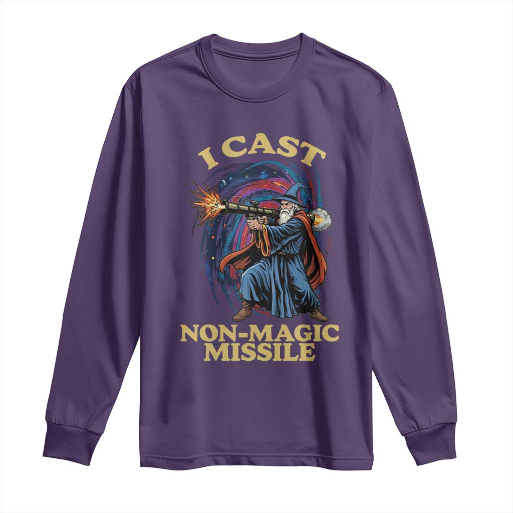 I Cast Non-Magic Missile Funny Wizard Parody Meme Long Sleeve Shirt - Wonder Print Shop