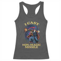 I Cast Non-Magic Missile Funny Wizard Parody Meme Racerback Tank Top - Wonder Print Shop