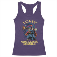 I Cast Non-Magic Missile Funny Wizard Parody Meme Racerback Tank Top - Wonder Print Shop