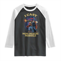 I Cast Non-Magic Missile Funny Wizard Parody Meme Raglan Shirt - Wonder Print Shop