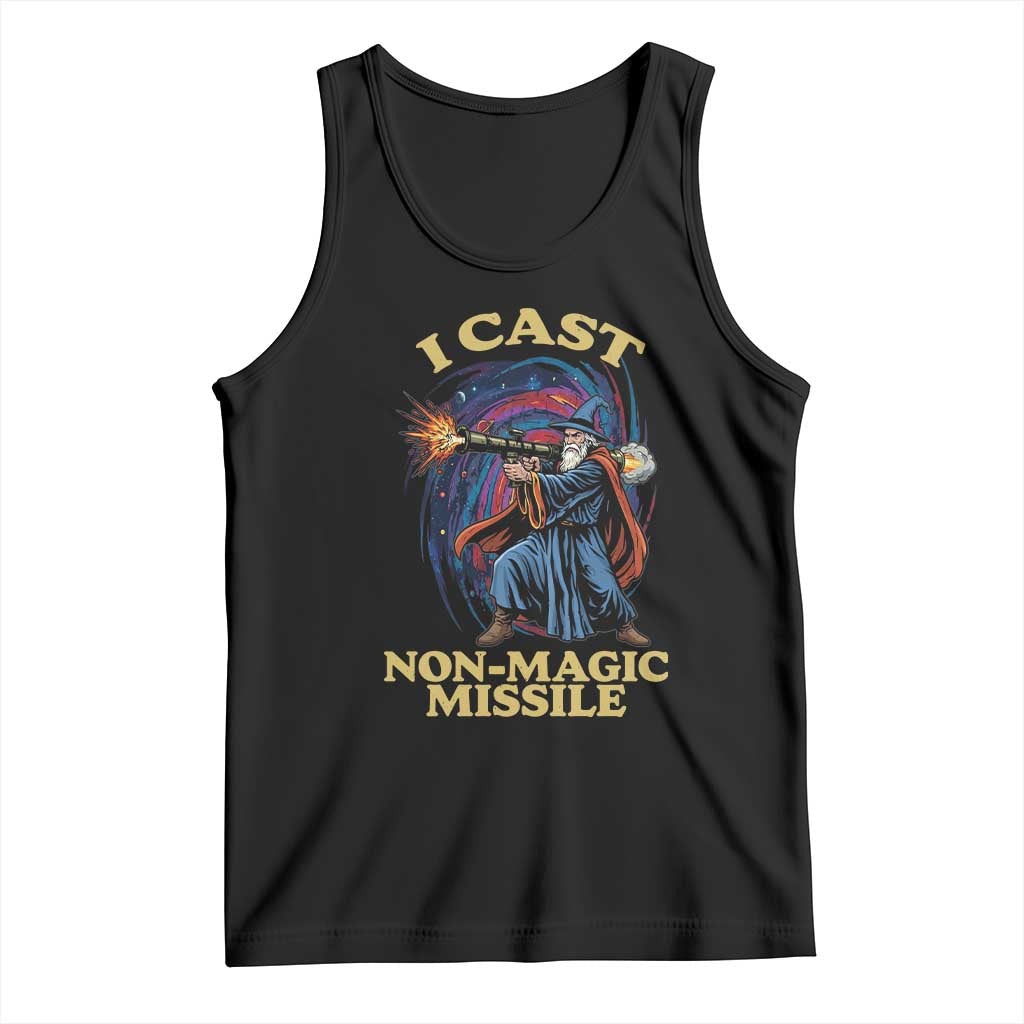 I Cast Non-Magic Missile Funny Wizard Parody Meme Tank Top - Wonder Print Shop
