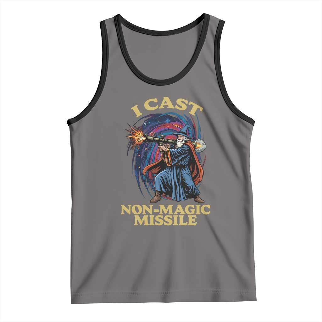 I Cast Non-Magic Missile Funny Wizard Parody Meme Tank Top - Wonder Print Shop