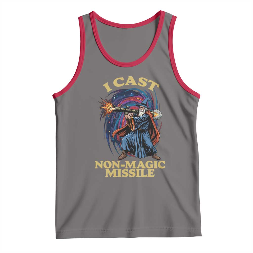 I Cast Non-Magic Missile Funny Wizard Parody Meme Tank Top - Wonder Print Shop