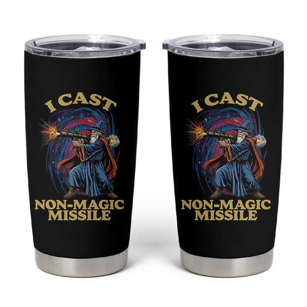 I Cast Non-Magic Missile Funny Wizard Parody Meme Tumbler Cup - Wonder Print Shop