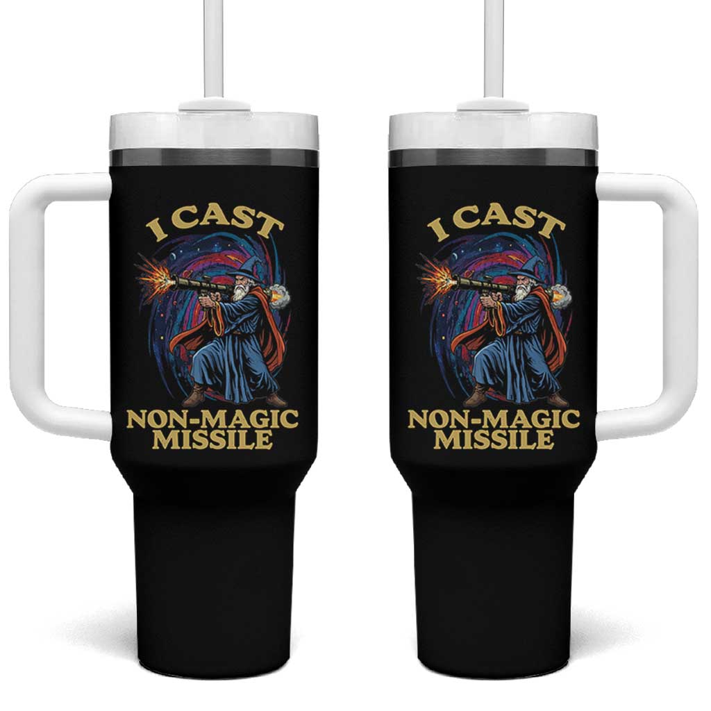 I Cast Non-Magic Missile Funny Wizard Parody Meme Tumbler With Handle - Wonder Print Shop