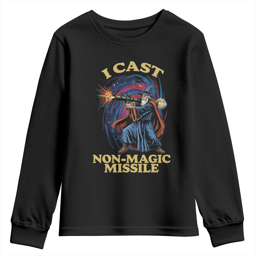 I Cast Non-Magic Missile Funny Wizard Parody Meme Youth Sweatshirt - Wonder Print Shop