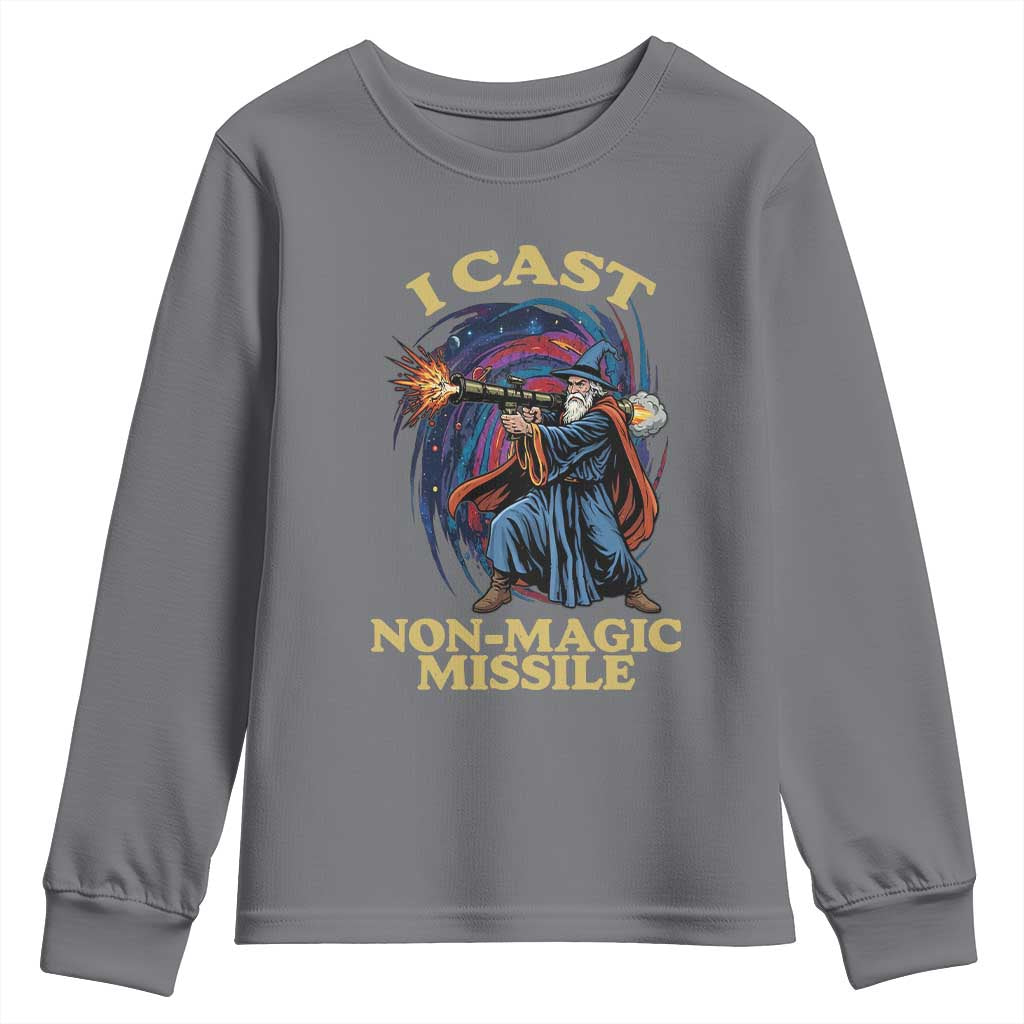 I Cast Non-Magic Missile Funny Wizard Parody Meme Youth Sweatshirt - Wonder Print Shop