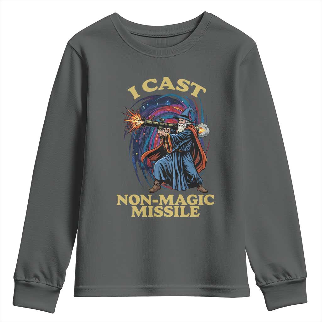 I Cast Non-Magic Missile Funny Wizard Parody Meme Youth Sweatshirt - Wonder Print Shop