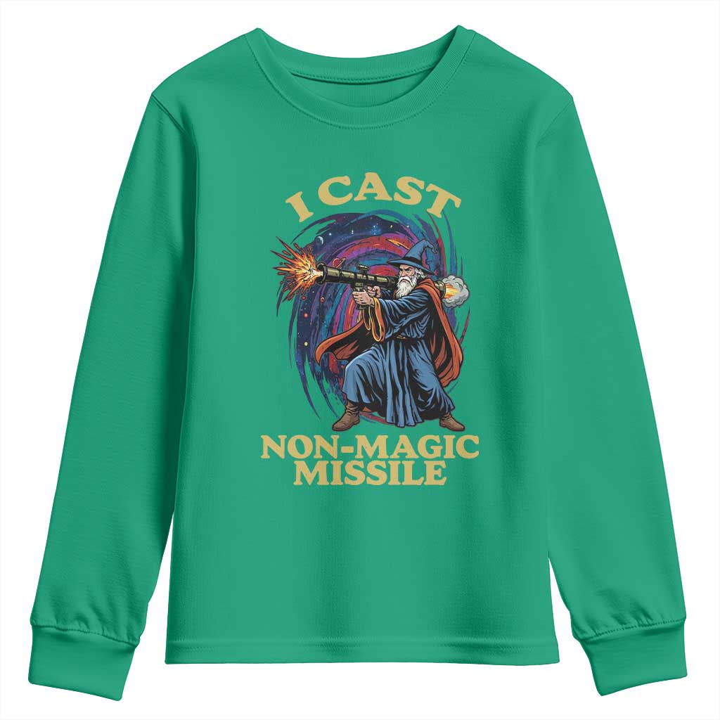 I Cast Non-Magic Missile Funny Wizard Parody Meme Youth Sweatshirt - Wonder Print Shop