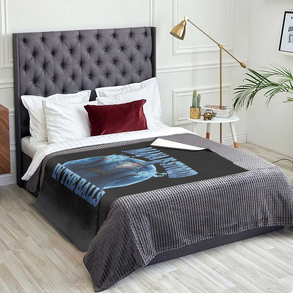 Funny Wizard Throw Blanket Mana is Stored in The Balls Magician Sorcerer Witcher - Wonder Print Shop