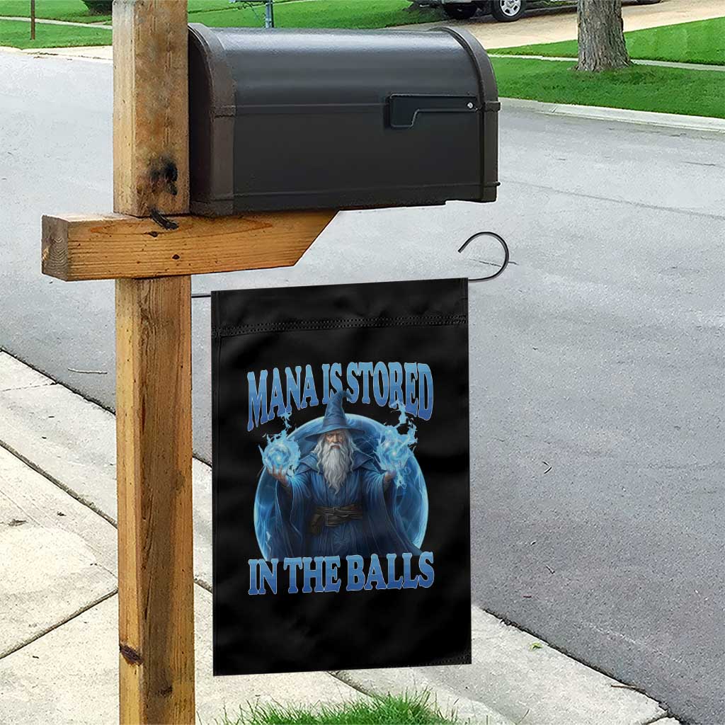Funny Wizard Garden Flag Mana is Stored in The Balls Magician Sorcerer Witcher - Wonder Print Shop